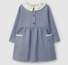 Load image into Gallery viewer, Herringbone knit dress with fabric details