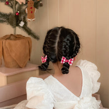 Load image into Gallery viewer, Petite Pigtail Set | Christmas Gingham