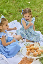 Load image into Gallery viewer, Mélina, smocked dress, in Ditsy blue print