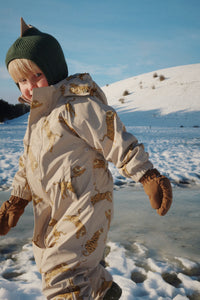 nohr snow baby mittens - walnut