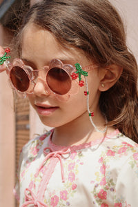 sunglasses junior flower - glitter rose