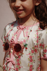 sunglasses junior flower - glitter rose
