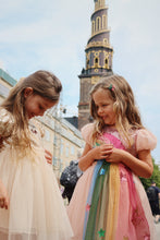 Load image into Gallery viewer, starla puff sleeve dress gold blush