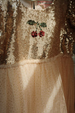 Load image into Gallery viewer, starla puff sleeve dress gold blush