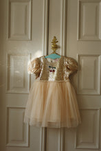 Load image into Gallery viewer, starla puff sleeve dress gold blush