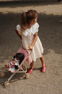 cheeky doll stroller - bubblegum check