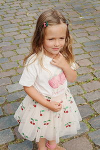 tullie smock skirt - ma grande cerise glitter