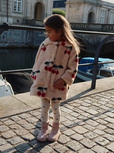 fuzzie coat - ma grande cerise