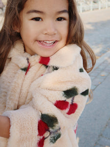 fuzzie coat - ma grande cerise