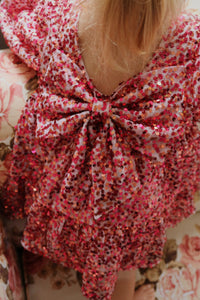 lila bow dress - sparkling sangria