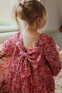 lila bow dress - sparkling sangria