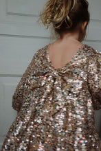Load image into Gallery viewer, lila bow dress - gold glitter
