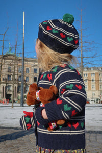 belou knit cardigan heart