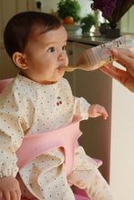 將圖片載入圖庫檢視器 2 pack dinner bib with sleeves - navy dot/rain washed - LittleBae.