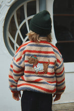 Load image into Gallery viewer, jody teddy jacket - tangerine stripe