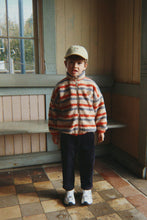 Load image into Gallery viewer, jody teddy jacket - tangerine stripe