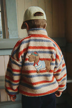 Load image into Gallery viewer, jody teddy jacket - tangerine stripe