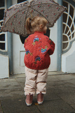 Load image into Gallery viewer, juno sequin rainbow bomber jacket - cardinal
