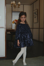 Load image into Gallery viewer, lila sequins bow dress - total eclipse
