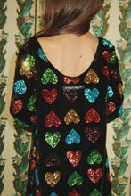 Load image into Gallery viewer, Konges Sløjd Cuore Amour sequin dress with shimmering heart details and elegant silhouette