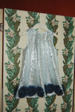 Load image into Gallery viewer, Konges Sløjd Tindra Rose silver dress with delicate rose detailing and flowing silhouette