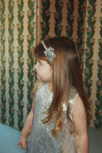 Load image into Gallery viewer, Konges Sløjd Tindra Rose dress in silver with delicate rose detailing