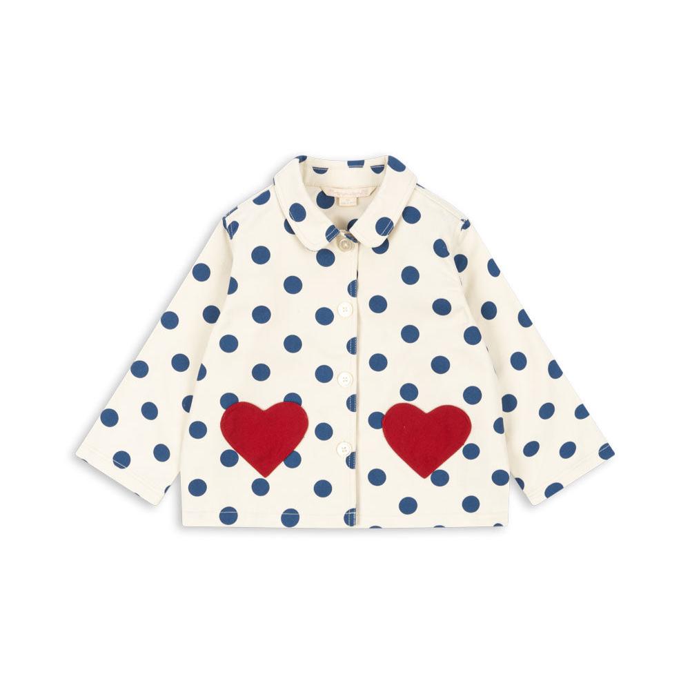 nola shirt jacket gots - blue dot