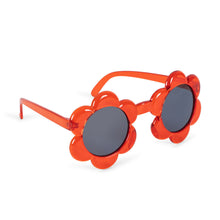 將圖片載入圖庫檢視器 Sunglasses with red floral frames and dark lenses on a white background