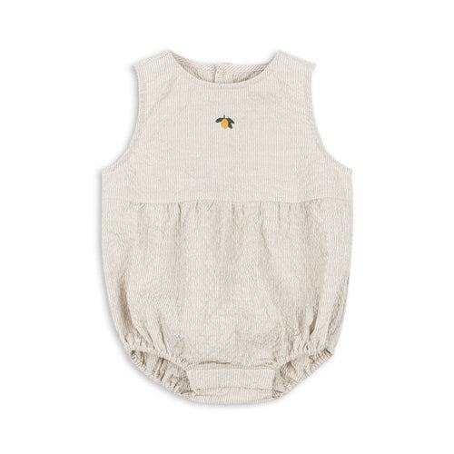 elliot romper gots - quarry stripe