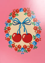 Load image into Gallery viewer, travel suitcase - cherry bow