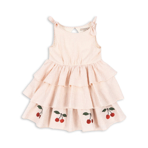 ellie dress gots - peony stripe