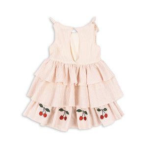 ellie dress gots - peony stripe
