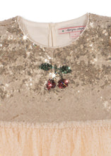 Load image into Gallery viewer, starla puff sleeve dress gold blush