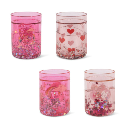 4 pack glitter cups - pink mix