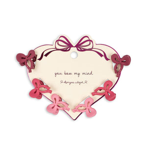 6 pack mini bow hair clip - pink mix