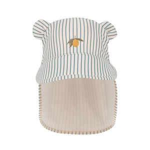 aster bear sun hat grs - tea stripe