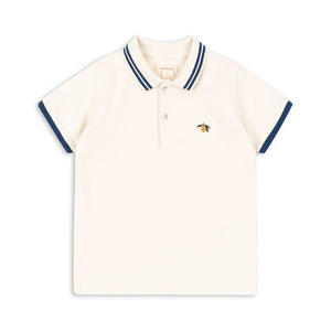 florian polo shirt gots - antique white