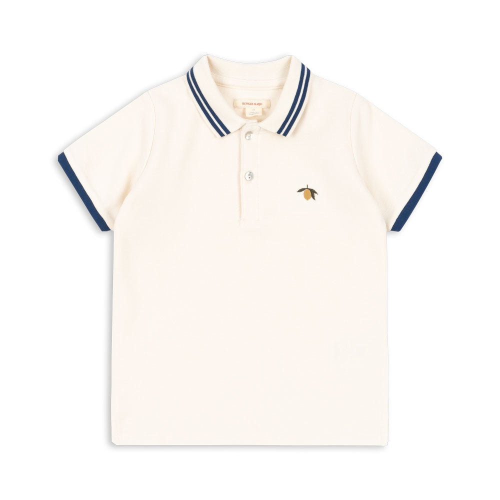 florian polo shirt gots - antique white