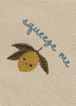 Load image into Gallery viewer, terry towel embroidery gots - lemon