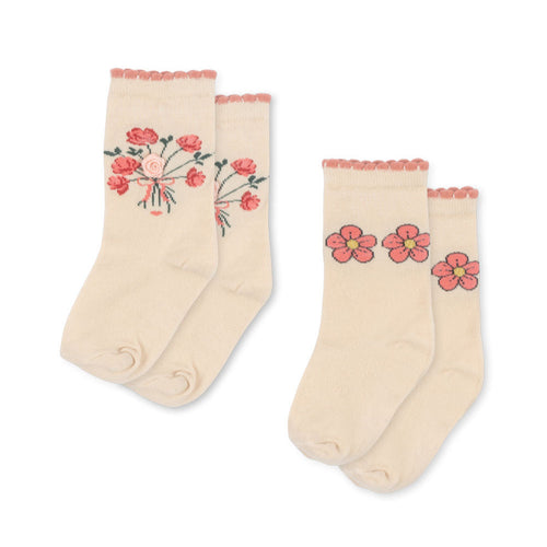 2 pack rose socks - rose mix