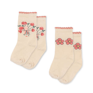 2 pack rose socks - rose mix