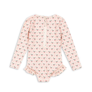 merle ls swimsuit grs - cherry pink motif