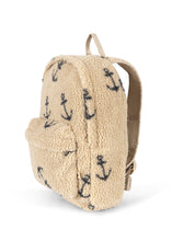將圖片載入圖庫檢視器 Beige backpack with anchor pattern on a white background