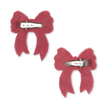 Load image into Gallery viewer, Two pink bow hair clips on a white background
