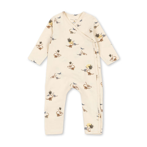 Baby onesie with floral pattern on a white background