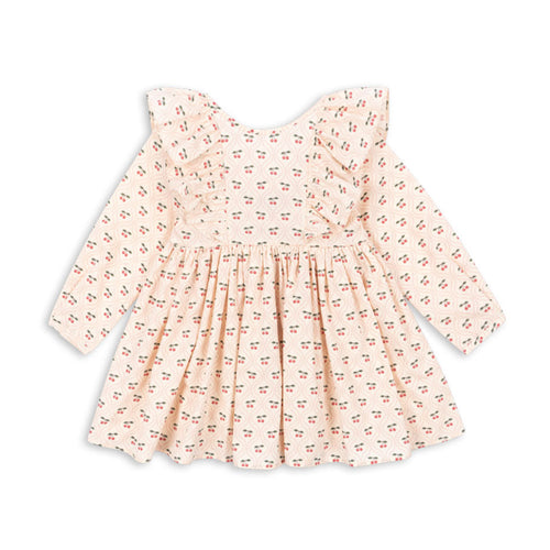 Pink floral dress on a white background