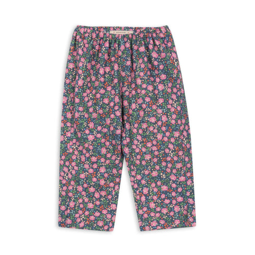 Floral patterned pants on a white background