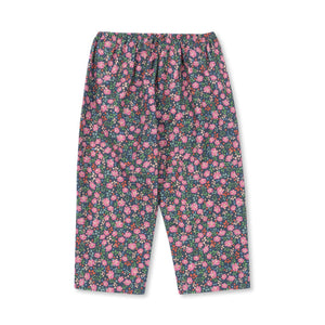 Floral patterned pants on a white background