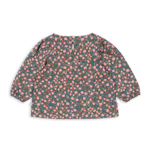 Floral patterned blouse on a white background
