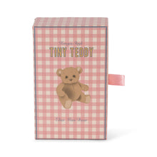 Load image into Gallery viewer, Pink gingham box with a teddy bear illustration and text on a white background